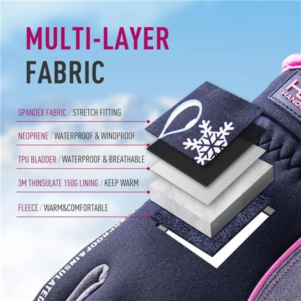 Women's Waterproof Insulated Work Gloves 3M Thinsulate Thermal Winter Gloves